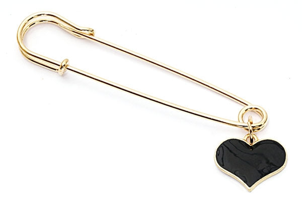 Heart shawl pin
