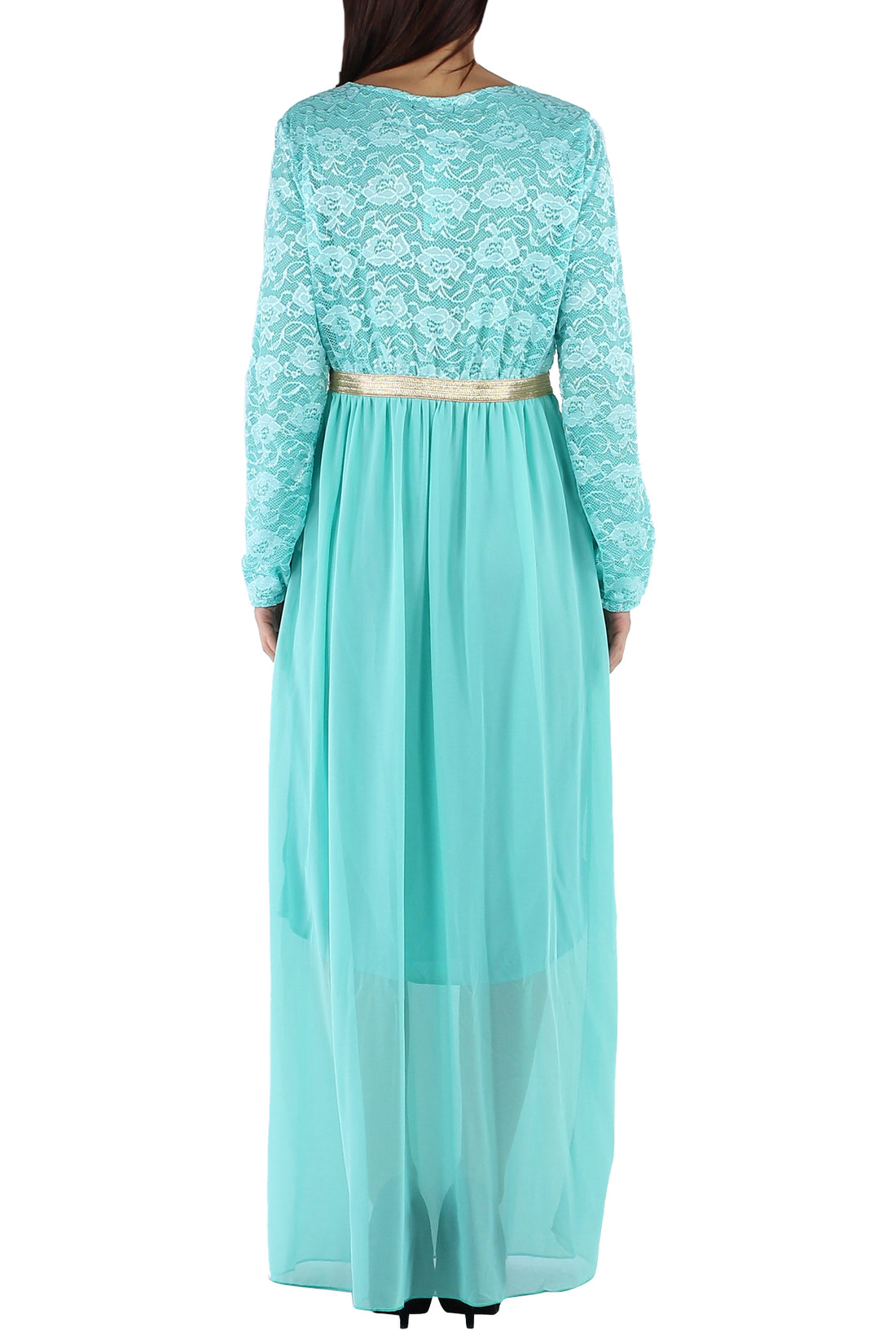 Langes Kleid-Aquamarin