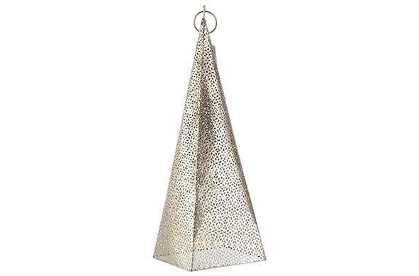 Perforated lantern gold metal