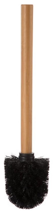 Natureo Badezimmer-Accessoire-Set – Badezimmer-Accessoires-Set – Modernes WC-Set – Luxuriöse Badezimmer-Accessoires – Toilettenbürste mit Halter – Seifenspender 300 ml – Bambus/PS – Schwarz