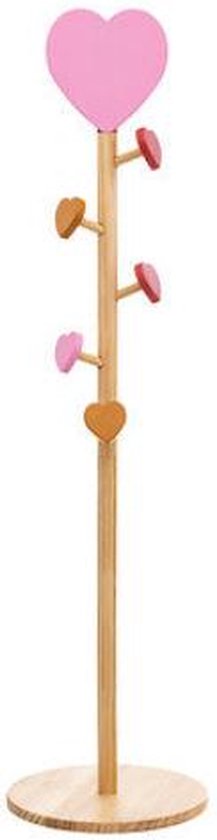 Atmosphera Kids Coat Rack Ø35xH135cm - Natural/Pink