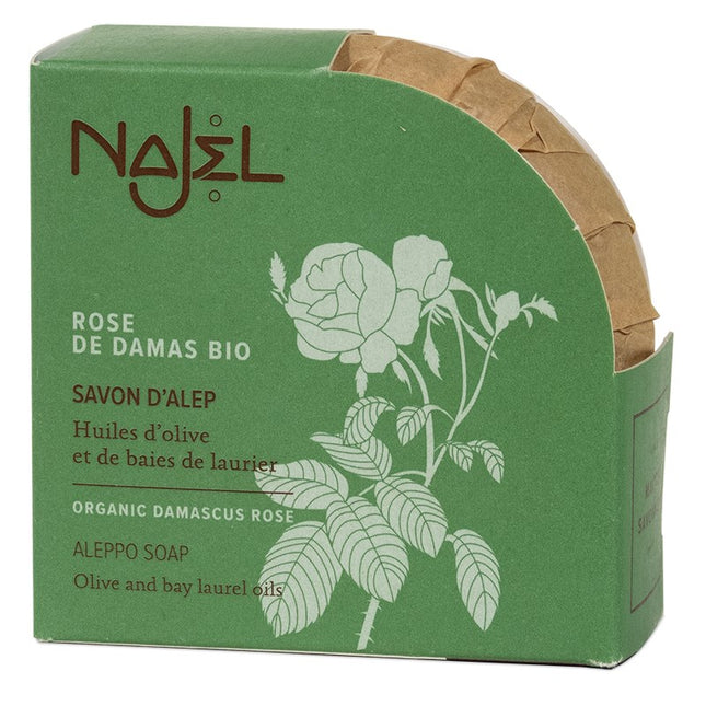 Savon d'Alep à la rose de Damas bio