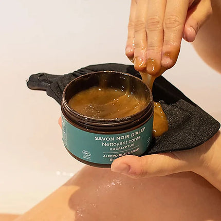 Savon noir d'Alep exfoliant à l'eucalyptus