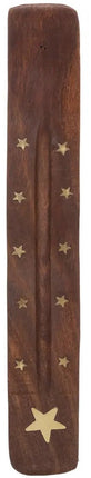 Porte-encens plaque Chi - bois - pour bâtonnets d'encens - 25 x 3 cm