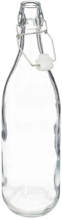 5Five Beugelfles/weckfles - 4x - glas - transparant - luchtdicht - 1 liter - waterfles - limonade