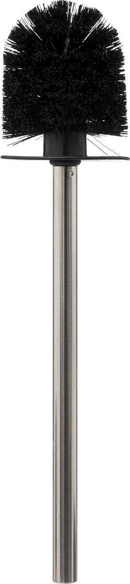 5Five WC- / toiletborstel met houder - zandsteen - grijs - rond - 39 cm
