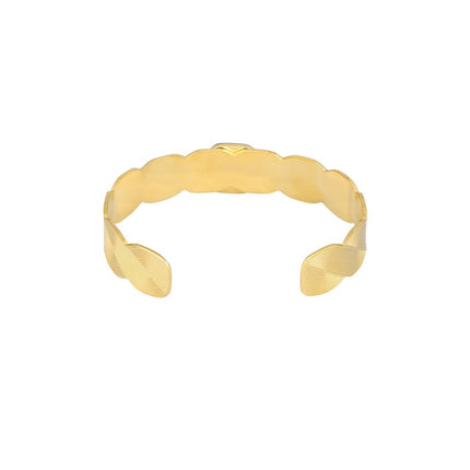 Bracelet Bohème – Acier Inoxydable Doré avec Pierre Verte – Bijou Unisexe Robuste