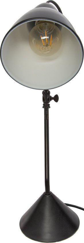 Atmosphera Tafellamp / bureaulampje Design Light Classic - zwart - metaal - H62 cm - Leeslamp