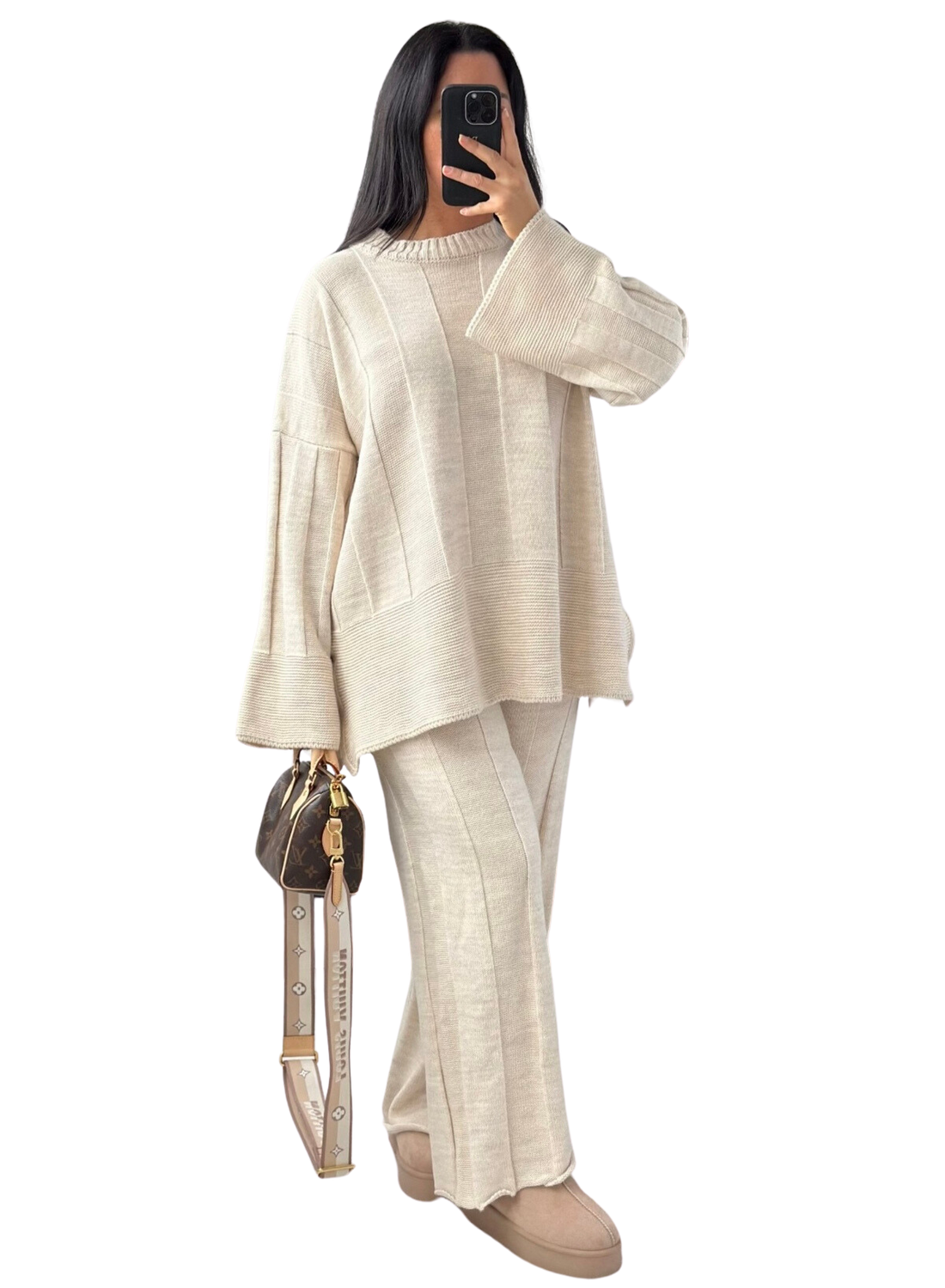 Nina Twinset – Oversized Gemütliches Set – Einheitsgröße