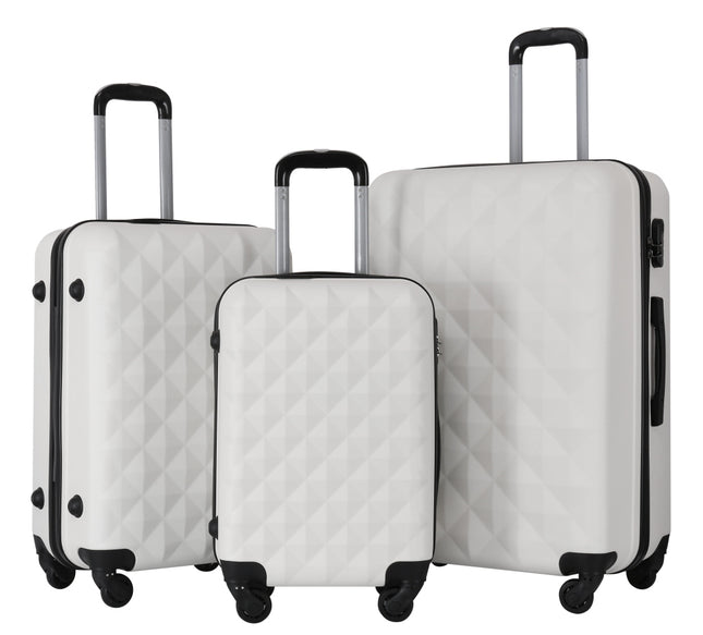 Set de 3 valises rigides – ABS – Roues à 360° – Roues doubles