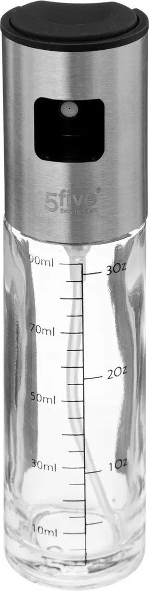 5Five Bouteille distributeur spray vinaigre/huile - verre - 100 ml - bouteilles d'huile d'olive