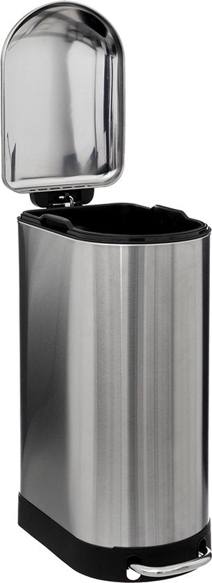 5Five Ariane Trash Can/Pedal Bin - silver - stainless steel - 30 liters - 42 x 25 x 62 cm - kitchen