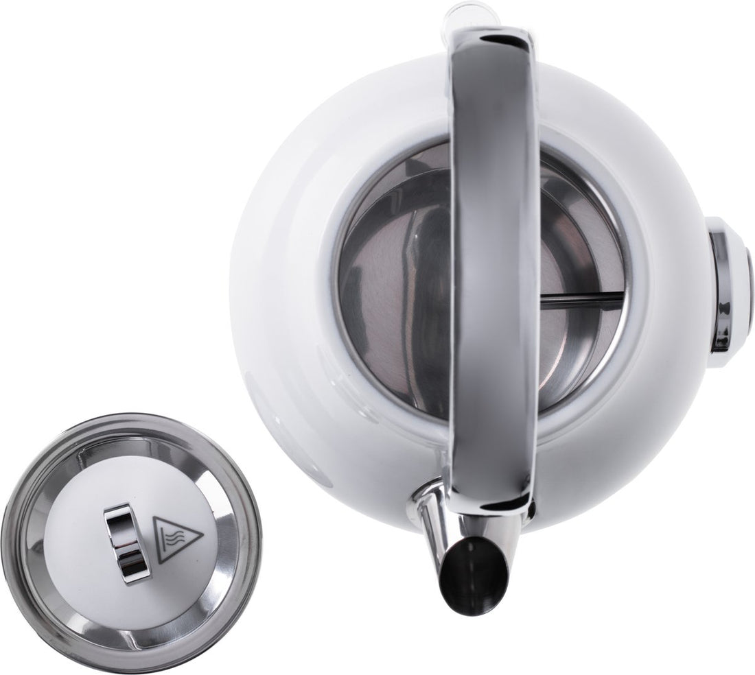 Waterkoker met thermometer - Wit - 1.7 liter - metaal