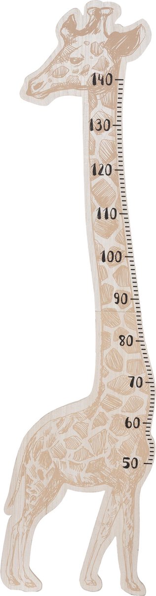 Atmosphera houten groeimeter giraf – meetlat voor kinderen, 50 tot 140 cm