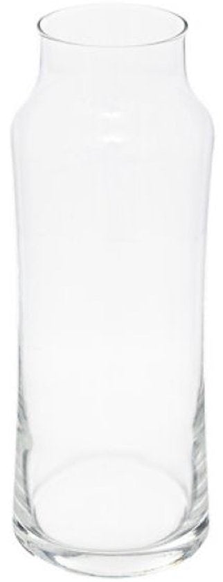 Glazen waterkaraf 1 liter, set van 4, slank en transparant, 25 cm hoog