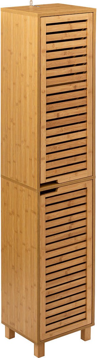 5Five Tall Cabinet - high - 33 x 28 x 168 cm - bamboo - brown - bathroom cabinet - bathroom furniture