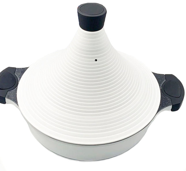 Tajine Agadir XL en aluminium blanc
