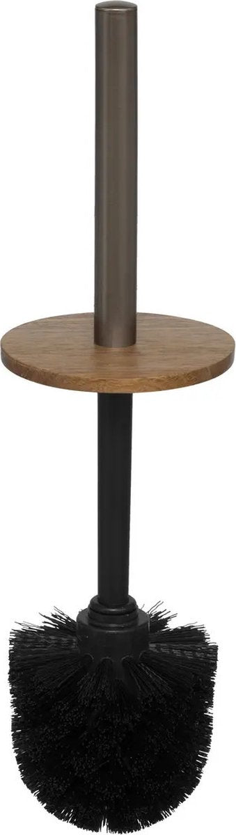 5Five Brosse WC Como Marbre - dans support - pierre artificielle - blanc - 10 x 37 cm - Accessoires Salle de bain/WC