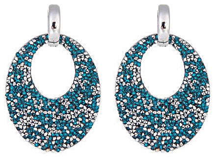 Sparkle Blue / Silver Earrings