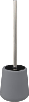 5Five - WC/Toiletborstel met zeeppompje 250 ml - grijs - keramiek