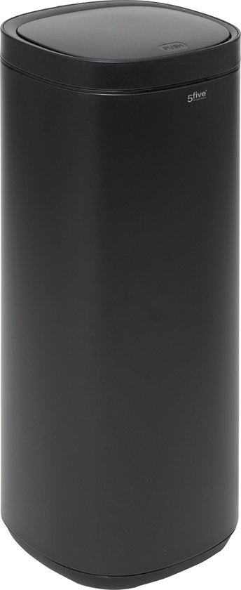 5Five Push-Button Bin - Soft Close - 50L - Black