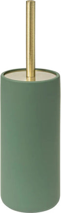 5Five Brosse WC Savona avec support - pierre artificielle - vert ficus - 10 x 35 cm - Brosses WC - Moderne - Luxe