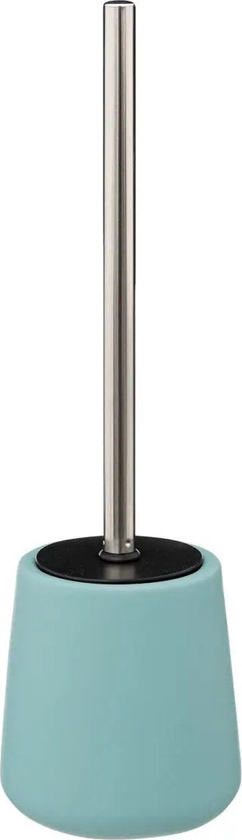 5Five Toilet brush in holder - polyresin/metal - ice blue - 40 cm