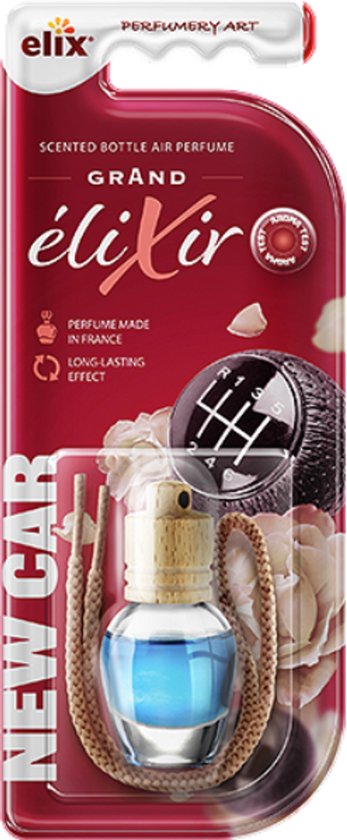 Elix auto luchtverfrisser New Car – houten geurhanger, 8 ml