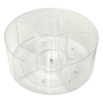 5Five Organiseur Rotatif - Organiseur de maquillage - Ø23xH13cm - Transparent