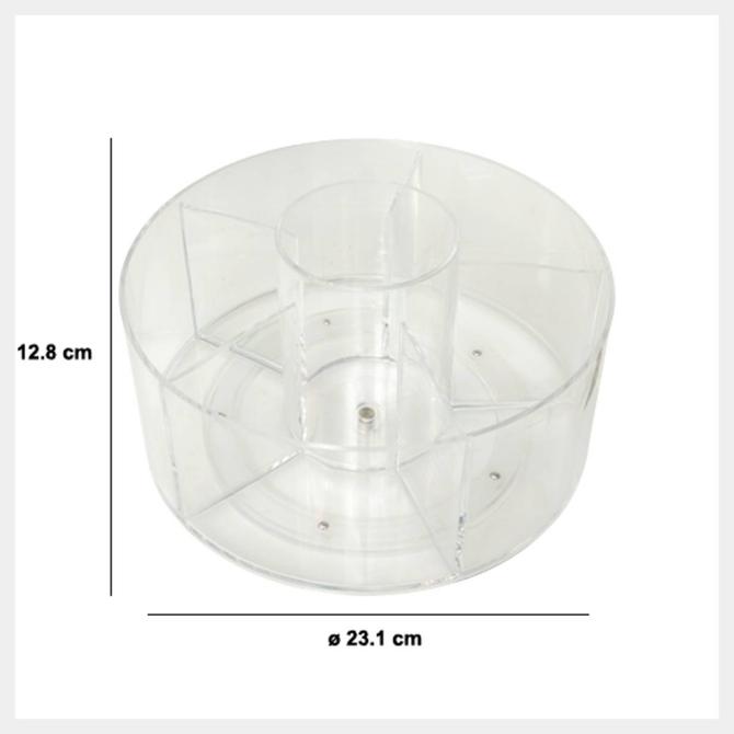 5Five roterende make-up organizer – transparant, Ø 23 x H 13 cm – foto 3