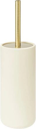 5Five Brosse WC Savona avec support - pierre artificielle - ivoire - 10 x 35 cm - Brosses WC - Moderne - Luxe
