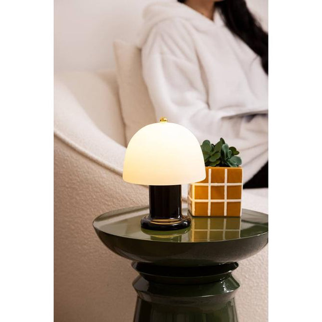 Atmosphera Lampe à poser LED - Ø16xH21cm - Noir