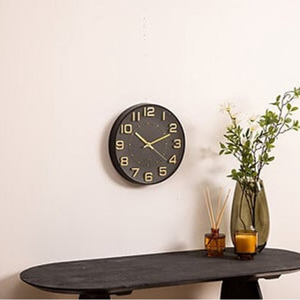 Atmosphera Doris Horloge - noir / or - 30 cm - horloge murale moderne