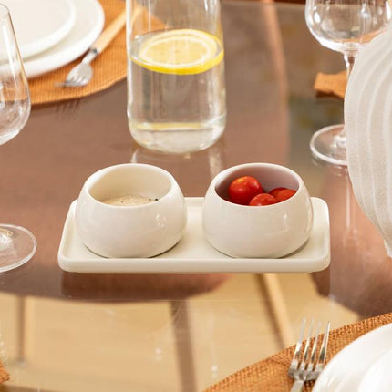 Secret de Gourmet Nora Service apéritif - 3 pièces - Blanc