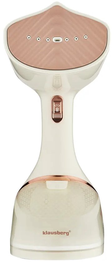 Klausberg - Garment Steamer - Handheld Steamer - Clothes Wrinkle Remover - Vertical Steamer - Steam Iron - For Clothing and Textiles - 400 ml - 1500W - Beige