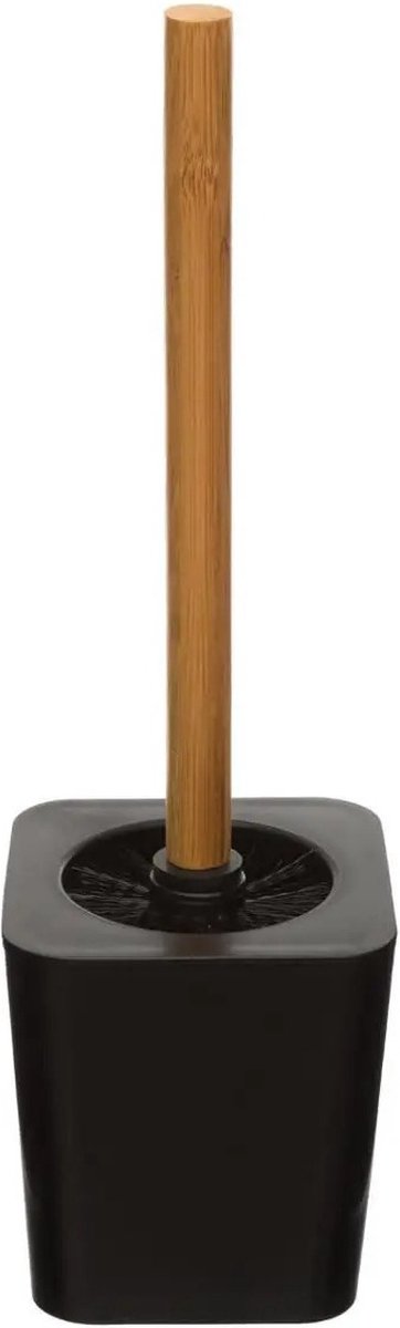 Brosse WC avec support - Noir - Bambou - Support brosse WC - Brosse de toilette | Maison / Horeca