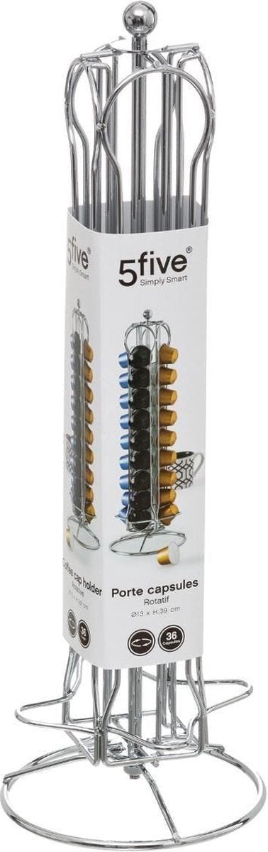 Cuphouder roterend voor 36 koffiecups – draaibare capsulehouder van RVS