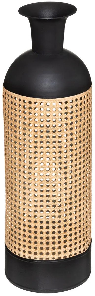 Atmosphera bloemenvaas Oriental – hoge flessenhals vaas van gietijzer, 60 cm