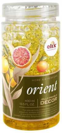 Elix - Jelly Pearls Geurparels - Luchtverfrisser - Gel Air Freshener - voor Interieur & Auto - Geurkorrels met Essentiële Oliën - Langdurige - 400ml - Orient