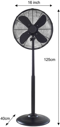 Klausberg 7860 - Ventilateur sur pied - noir - 40 cm