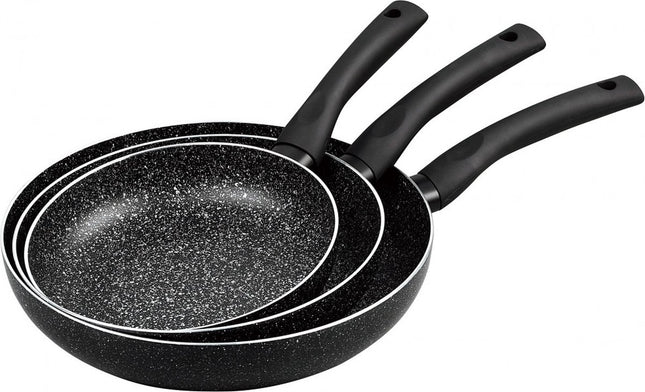 Kinghoff 1562 - Set de 3 casseroles - marbre noir - Ø20/24/28 cm