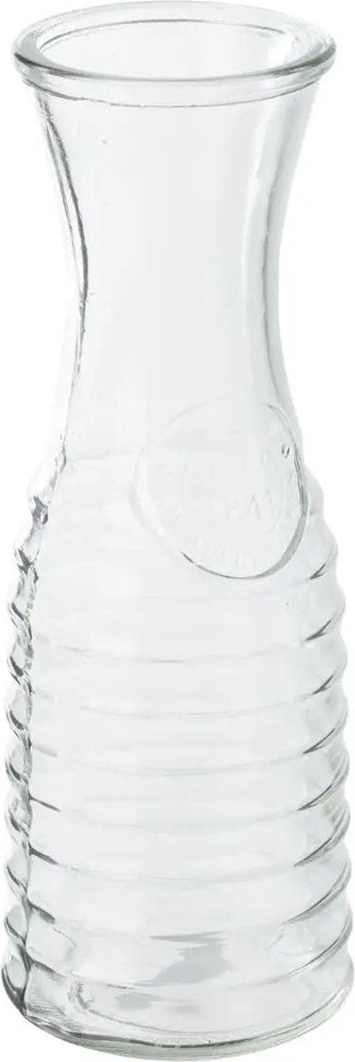 Secret de Gourmet schenk Karaf - 1 liter - glas - D10 x H26 cm - Met uitlopende hals - Waterkan - Sapkan