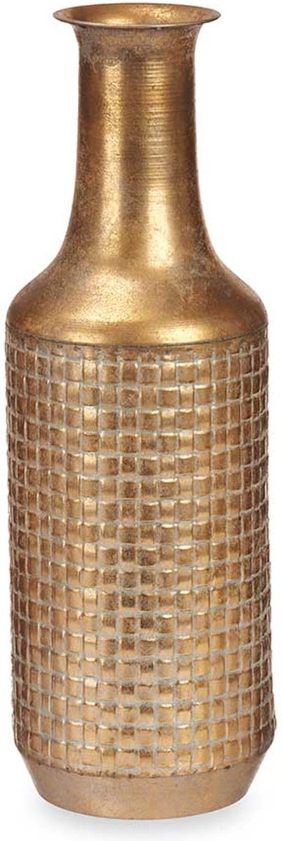 Giftdecor Flower Vase Antique Roman - gold - metal - 14 x 46 cm - Designer vase with a historic character