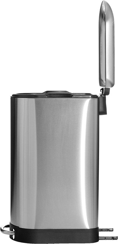 5Five Ariane Trash Can/Pedal Bin - silver - stainless steel - 30 liters - 42 x 25 x 62 cm - kitchen