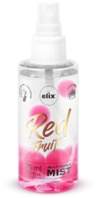 Elix - Jelly Pearls Lufterfrischer-Spray - Auto-Lufterfrischer kompakt - Innenraumparfüm - Duftspray für Raum & Auto - 75 ml - Rote Früchte