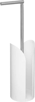 5Five - WC-borstel/toiletborstel met toiletrolhouder set in het wit
