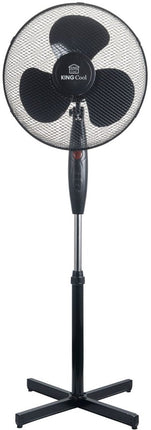 Kingcool - ventilateur sur pied - noir - 40 cm - ventilateur colonne - 128 cm de haut