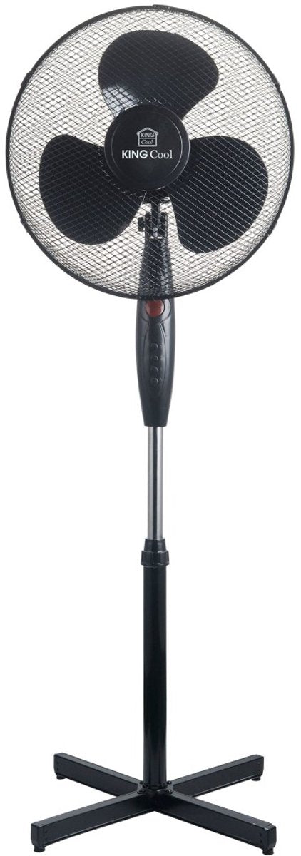 Kingcool - ventilateur sur pied - noir - 40 cm - ventilateur colonne - 128 cm de haut