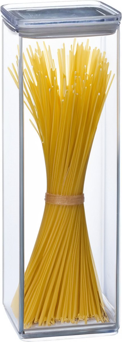 5Five Boîte de conservation - cuisine/aliments - plastique - 2000 ml - couvercle hermétique - transparent - 10 x 10 x 27 cm