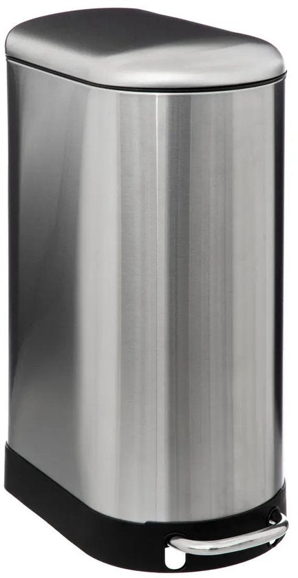 5Five Ariane Trash Can/Pedal Bin - silver - stainless steel - 30 liters - 42 x 25 x 62 cm - kitchen